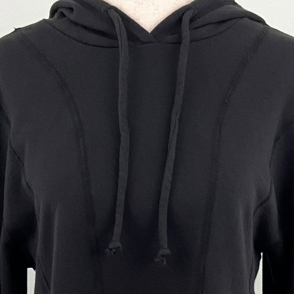🌸SOLD🌸 NWT NUX | Seams Great Black Long Sleeve Cropped Sweatshirt Hoodie Large - Picture 5 of 9